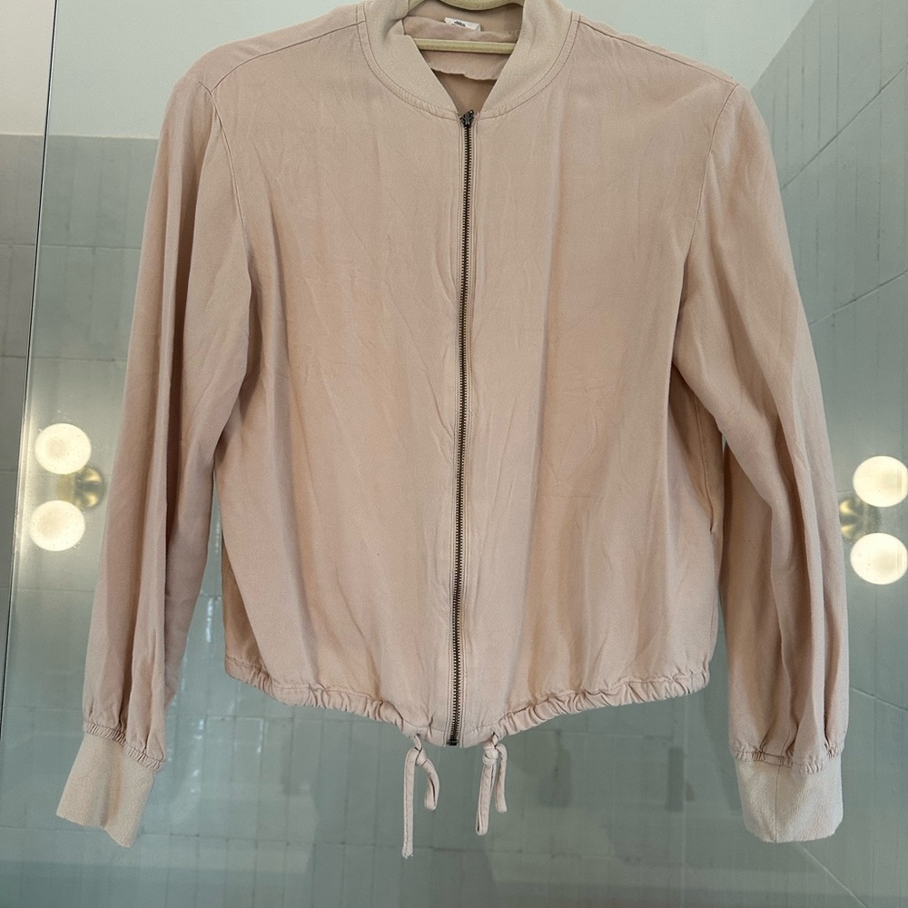 Melrose and Market Light Tan Bomber Jacket